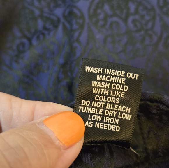 Cache Women's Low Rise Skinny Leg Pants Blue/Black Floral Jacquard Design Size 2 - Picture 7 of 11